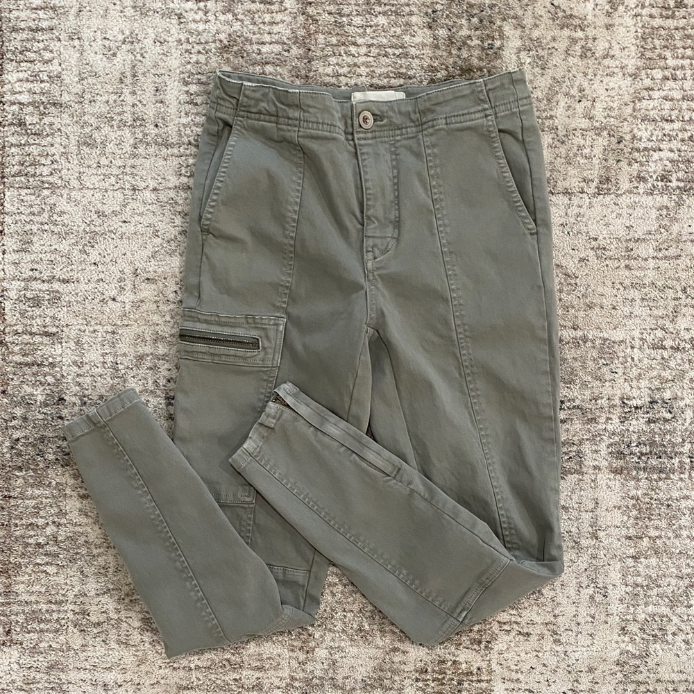 Anthropologie Green Cargo Pants 25